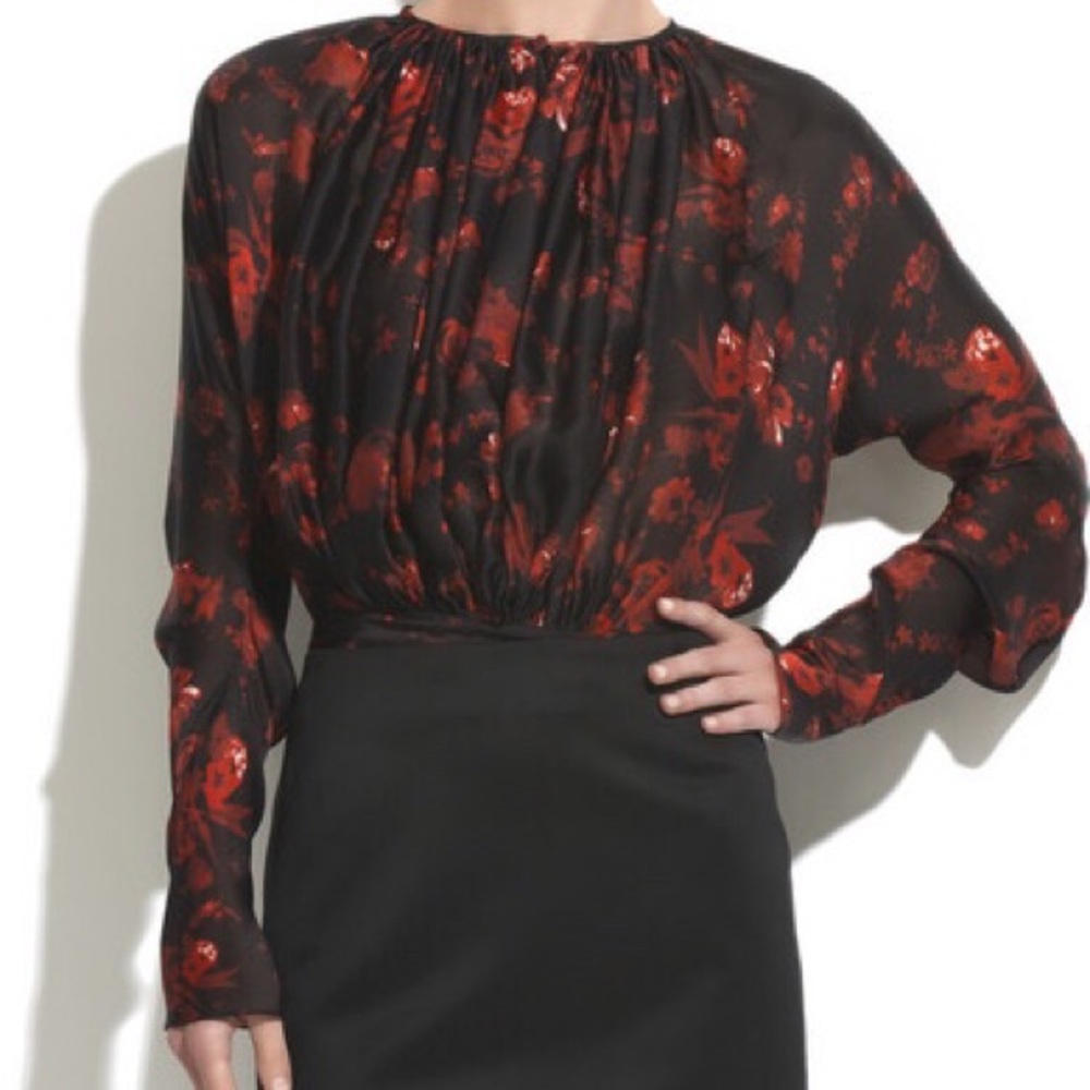 Alexander McQueen Fall 2009 Silk Floral Blouse EUC - Picture 2 of 8